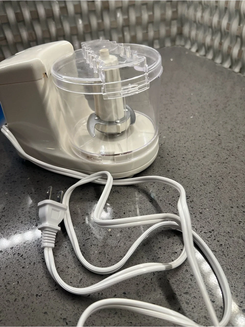 Kitchen Gourmet White Mini Food Chopper - Compact Electric Chopper